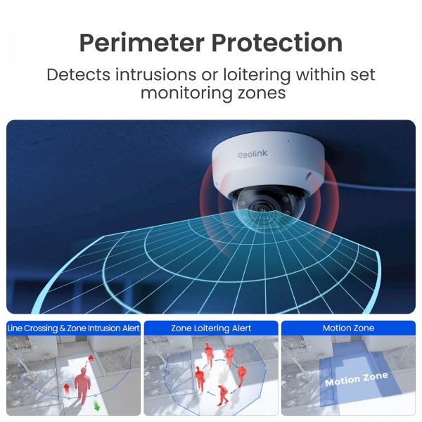 Reolink SMB kamera RP-PCV8MZ, 8MP, 4K, IK10 vandal odporna, 5x zoom, AI inteligenca