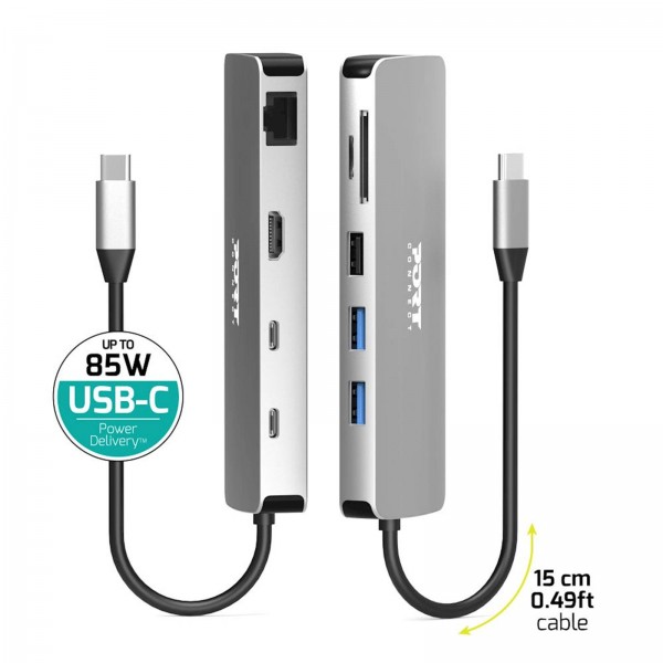 Priklopna postaja tip C, 9 v 1, 1x4K HDMI, 85W Priklopna postaja tip C, 9 v 1, 1x4K HDMI, 85W
