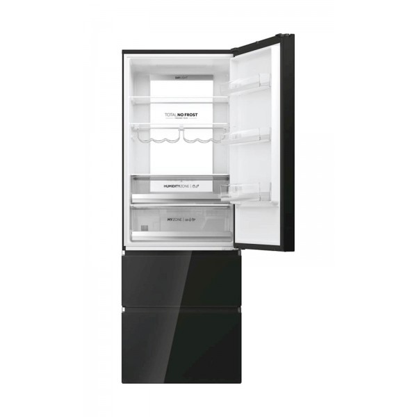 Hladilnik HAIER HTW7720DNGB, 200,6 cm, D, 483 l, French Door, črna steklo Hladilnik HAIER HTW7720DNGB, 200,6 cm, D, 483 l, French Door, črna steklo