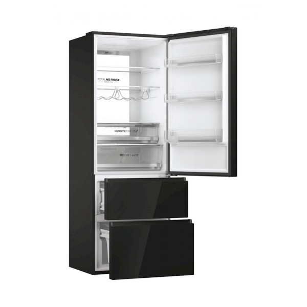 Hladilnik HAIER HTW7720DNGB, 200,6 cm, D, 483 l, French Door, črna steklo Hladilnik HAIER HTW7720DNGB, 200,6 cm, D, 483 l, French Door, črna steklo