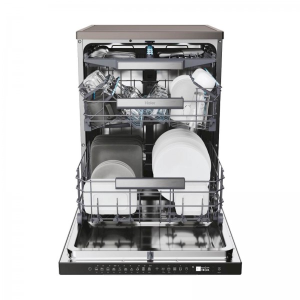 Pomivalni stroj HAIER XF 4A4M4PA, 60 cm, A, antracit
