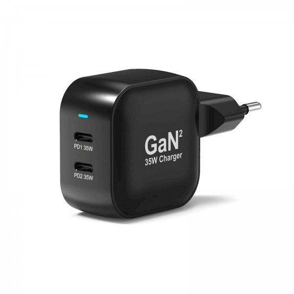 Napajalnik PORT Tip C PD 35W GaN + CtoC CABLE 2 M Napajalnik PORT Tip C PD 35W GaN + CtoC CABLE 2 M
