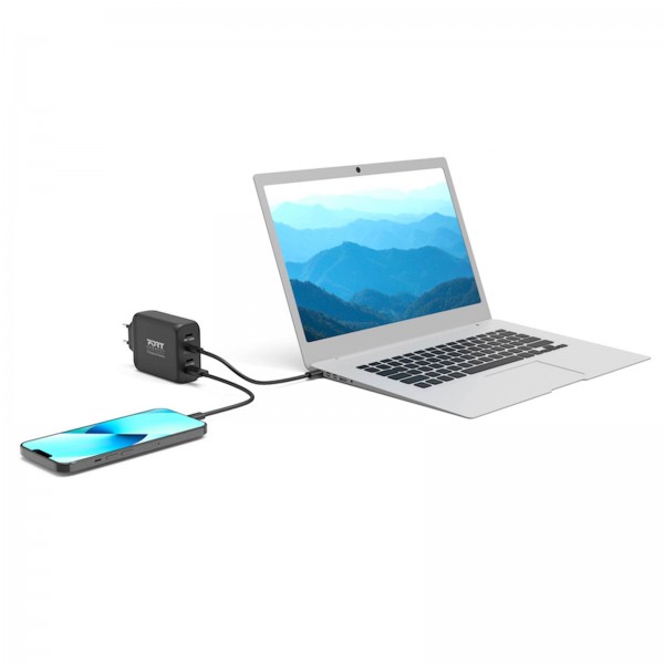 NAPAJALNIK PORT C PD 100W GAN + KABEL 2M 130 W NAPAJALNIK PORT C PD 100W GAN + KABEL 2M 130 W