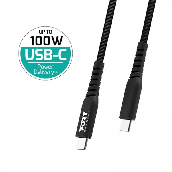 Kabel PORT USB-C na USB-C za polnjenje do 100W