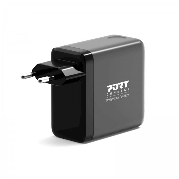 Polnilnik GAN PORT usb-C in Usb-A 140 W2, OLED z