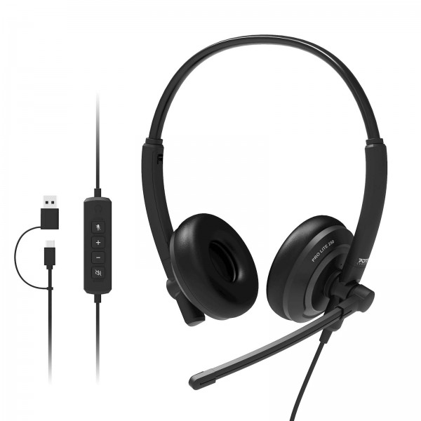 Slušalke stereo PORT USB z mikrofonom, žične Slušalke stereo PORT USB z mikrofonom, žične