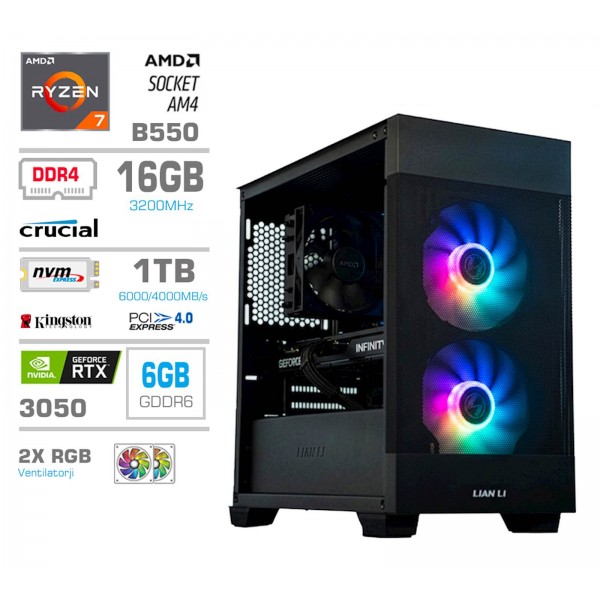 Računalnik PCX Exam Ryzen 5 5500/16GB/1TB/RTX3050