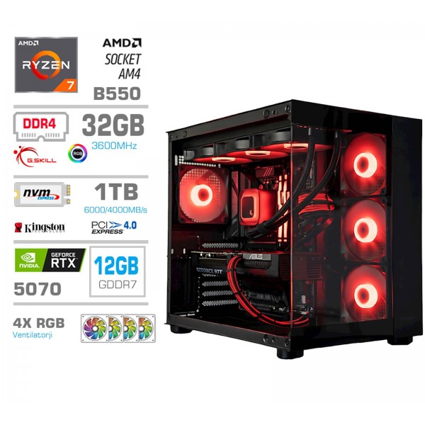 Računalnik PCX Extian R7 5700X 32GB 1TB RTX5070