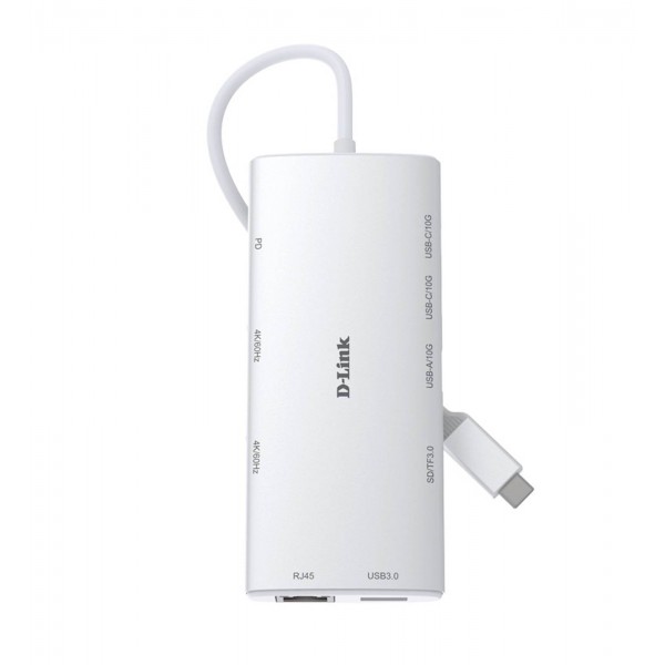 D-LINK DUP-A010 10 v1 USB razdelilec, 2x Hdmi, LAN, USB, MicroSD/SD, USB-C...