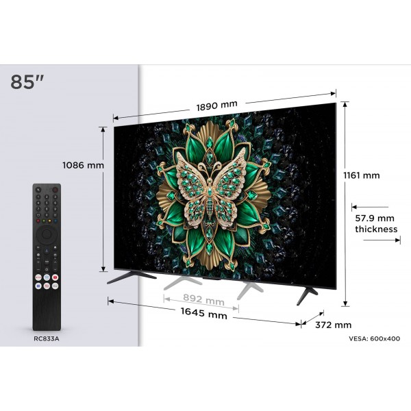 TCL 85 QD-Mini LED TV 85Q6C TCL 85 QD-Mini LED TV 85Q6C