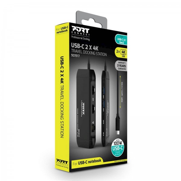 POLNILNA POSTAJA PORT TIP C TRAVEL 2X4K PD 100W (HDMI 2x) POLNILNA POSTAJA PORT TIP C TRAVEL 2X4K PD 100W (HDMI 2x)