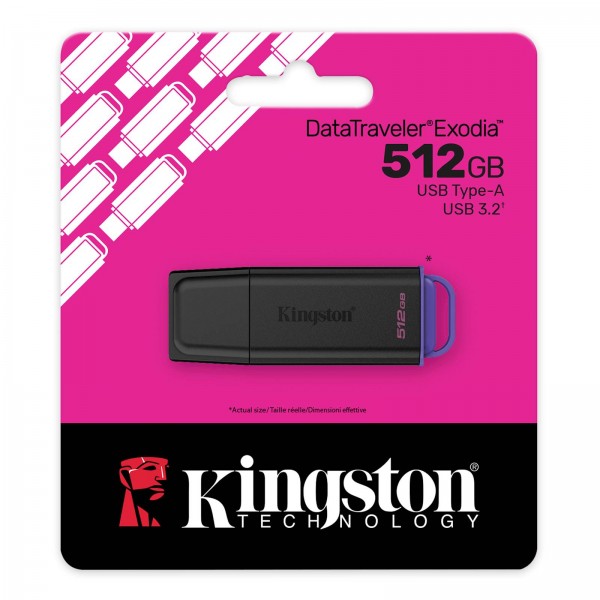 USB disk Kingston 512GB DT Exodia, 3.2 Gen 1, pokrovček USB disk Kingston 512GB DT Exodia, 3.2 Gen 1, pokrovček