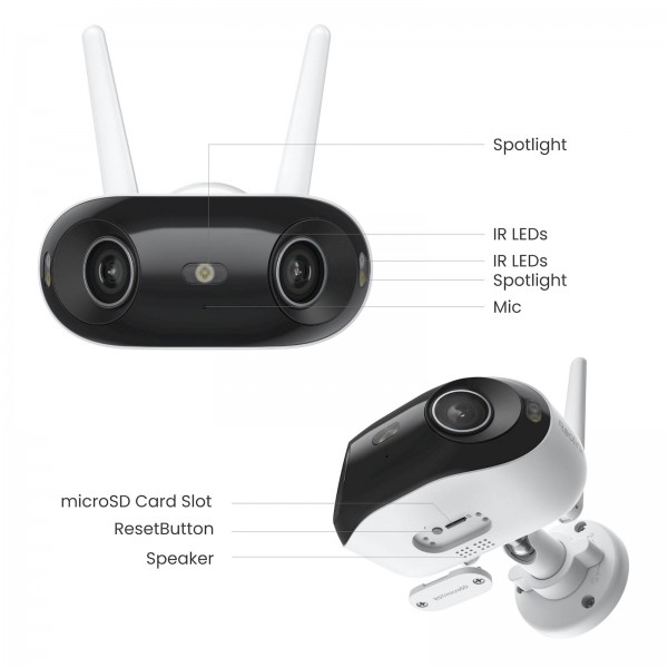 Reolink IP Kamera Elite Series W740, 8MP, 4K, vidno polje 180°, 24/7 snemanje, 30m IR, Ai zaznavanje