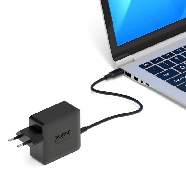 Napajalnik Port GaN 65W, Tip C, AC plug in EU Napajalnik Port GaN 65W, Tip C, AC plug in EU