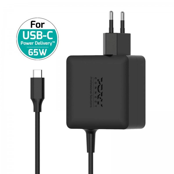 Napajalnik Port GaN 65W, Tip C, AC plug in EU Napajalnik Port GaN 65W, Tip C, AC plug in EU