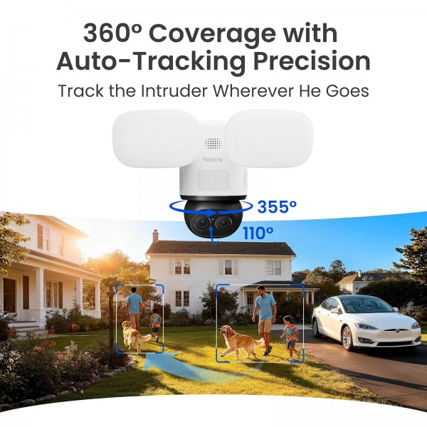 Reolink Ip Kamera TrackFlex Floodlight F850W, 8MP, 4K, 3000 lumnov reflektor, 30M IR, 6x zoom, Ai Reolink Ip Kamera TrackFlex Floodlight F850W, 8MP, 4K, 3000 lumnov reflektor, 30M IR, 6x zoom, Ai