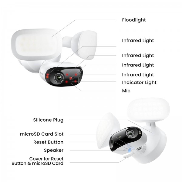 Reolink Ip Kamera Floodlight Elite PRO F760P, 16MP, 4K, vidni kot 180°, Reflektor 2800 lumnov, Ai Reolink Ip Kamera Floodlight Elite PRO F760P, 16MP, 4K, vidni kot 180°, Reflektor 2800 lumnov, Ai