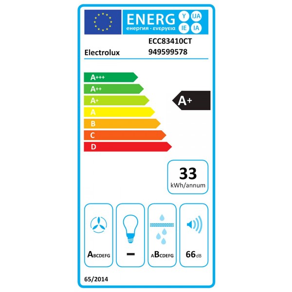Vgr. plošča Electrolux z integrirano napo ECC83410CT, Saphir Matt