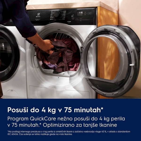 Sušilni stroj Electrolux EW6D98BEE, 8 kg, toplotna črpalka Sušilni stroj Electrolux EW6D98BEE, 8 kg, toplotna črpalka