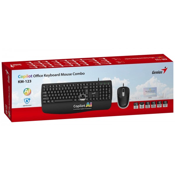 Tipkovnica Genius KB-123,PR,AI,BLK,SER,USB