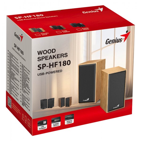 Zvočniki genius SP-HF180,leseni,USB