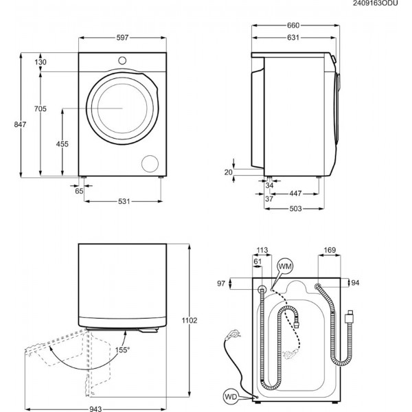 Pralni stroj Electrolux EW7F3614SUE. 10 kg, para Pralni stroj Electrolux EW7F3614SUE. 10 kg, para