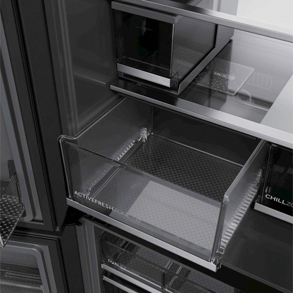 Hladilnik HAIER HCW99F18DHMB, 182,5 cm, D, 700 l, 4-vratni, Črna