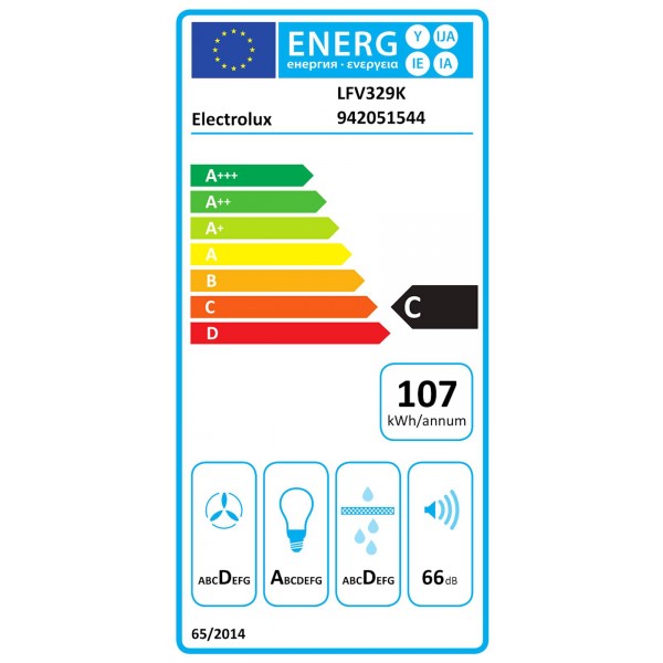Kuhinjska napa Electrolux LFV329K, črna, 90 cm Kuhinjska napa Electrolux LFV329K, črna, 90 cm
