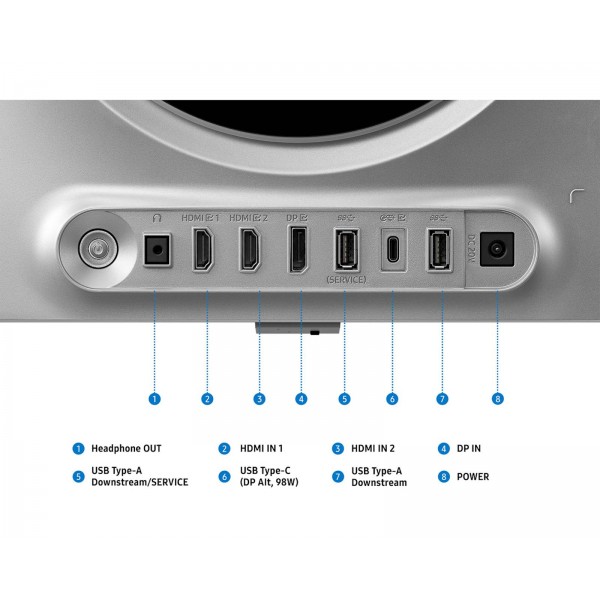 Monitor Samsung 27 OLED G80SH Odyssey G8, 3840x2160, 2x HDMI, DP, USB-C, 240 Hz