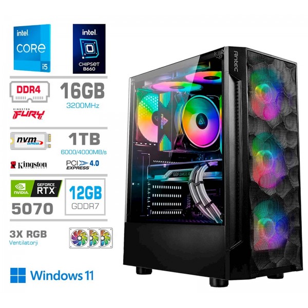 Računalnik PCX Exam i5 14400F/16GB/1TB/RTX 5070/W11H