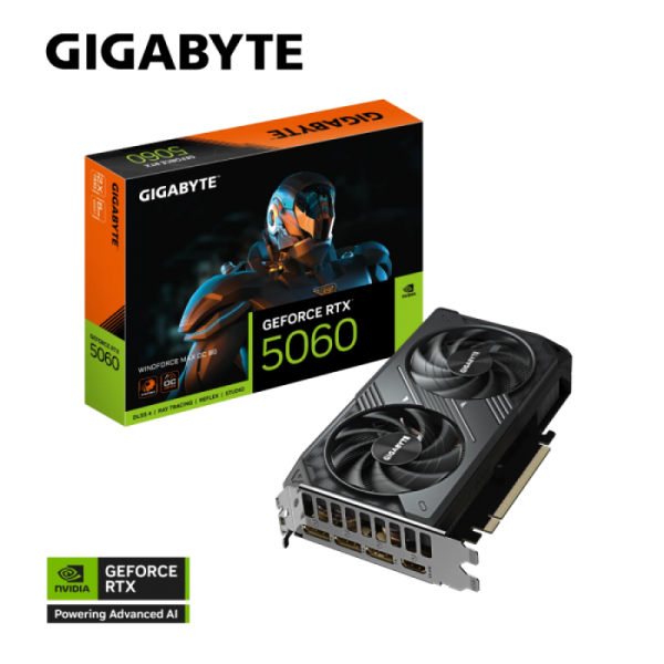 Grafična kartica GIGABYTE GeForce RTX 5060 Windforce MAX OC 8G, 8GB GDDR7, PCI-E 5.0