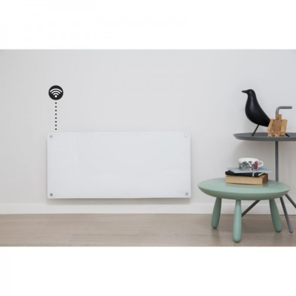 MILL panelni konvekcijski radiator Wi-Fi 900W bel steklo GL900WIFI3