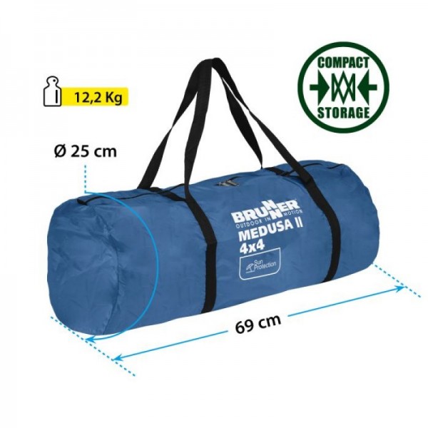 BRUNNER paviljon Medusa II 0102030N.C30 400x400 cm moder