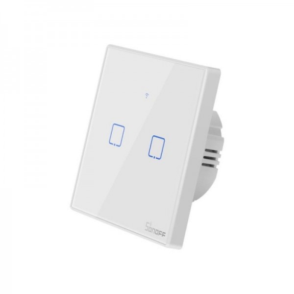 SONOFF pametno stensko stikalo Wi-Fi + RF433 dvojno T2EU2C-TX