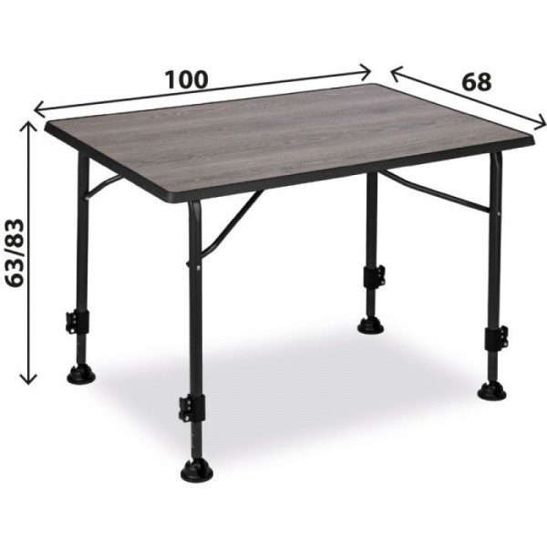 BRUNNER Linear Greywood 100 miza za kampiranje sivo črna BRUNNER Linear Greywood 100 miza za kampiranje sivo črna