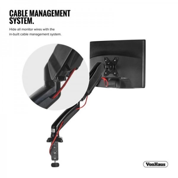 VonHaus enojni namizni nosilec do diagonale 27 plinska vzmet