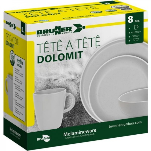 BRUNNER Komplet 8 Tête-à-Tête Dolomit bel