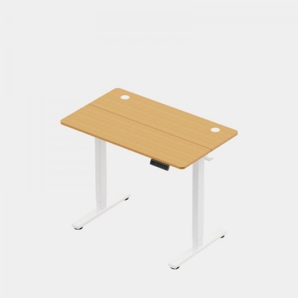 VonHaus barva svetel les električno nastavljiva dvižna pisalna miza 100 × 60 cm z USB-C polnilnim priključkom
