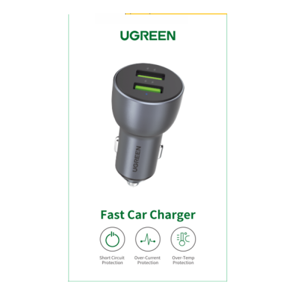Ugreen avtopolnilec 2xUSB QC 3.0 36W 10144 - box