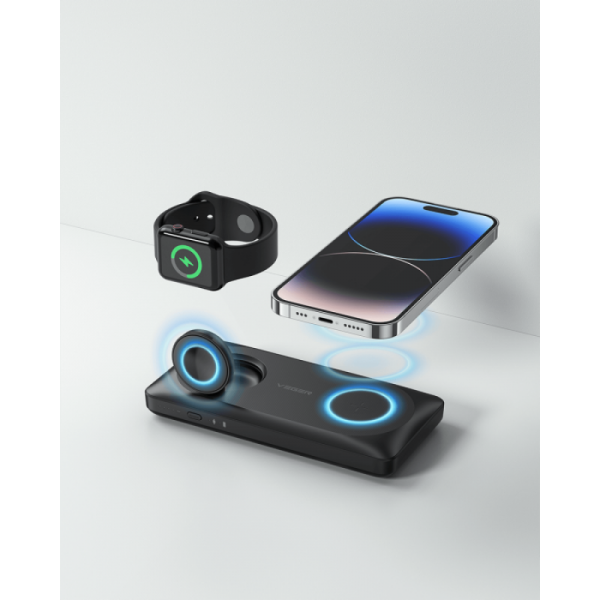 VEGER 3v1 prenosna baterija MagMulti 10000 mAh, črna