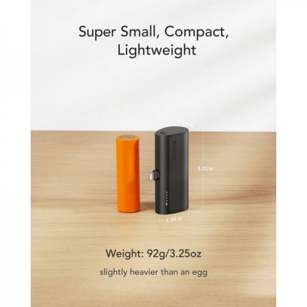 VEGER prenosna baterija PlugON Lightning 5000 mAh, črna