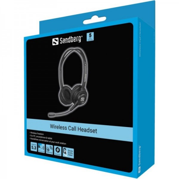 Sandberg Wireless Call Headset brezžične naglavne slušalke Sandberg Wireless Call Headset brezžične naglavne slušalke