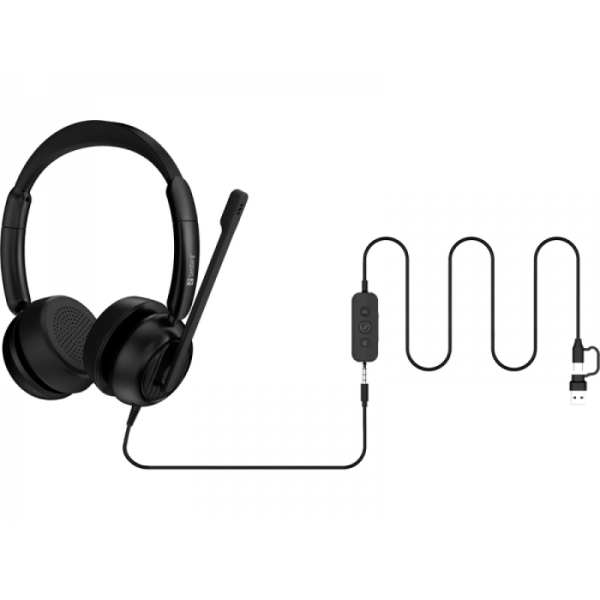 Sandberg 3v1 Office Headset Pro ENC slušalke z mikrofonom