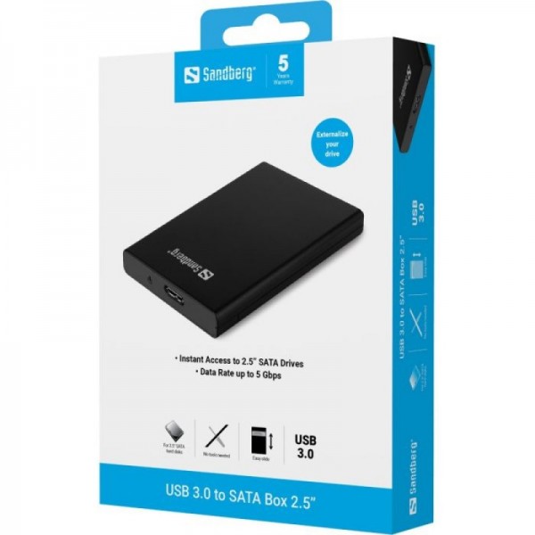 Sandberg USB 3.0 v SATA Box 2.5'' ohišje