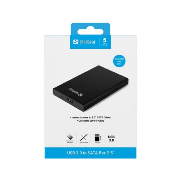 Sandberg USB 3.0 v SATA Box 2.5'' ohišje