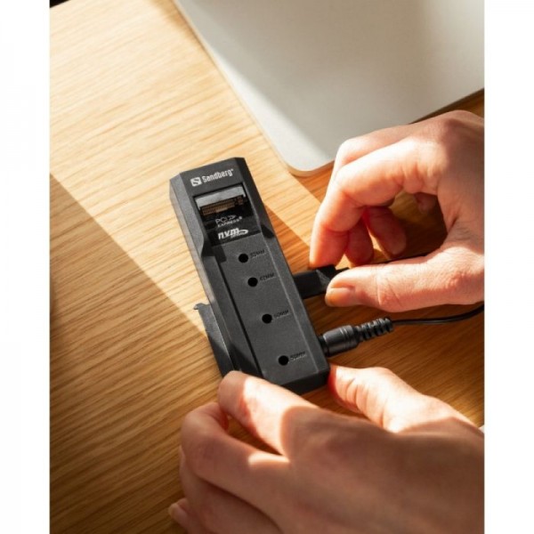 Sandberg USB 3.2 Cloner & Dock za M2 + NVMe + SATA priklopna in klonirna postaja