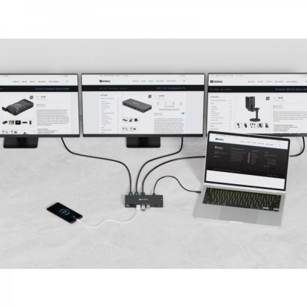 Sandberg USB-C 13 v 1 DockingStation Pro priklopna postaja