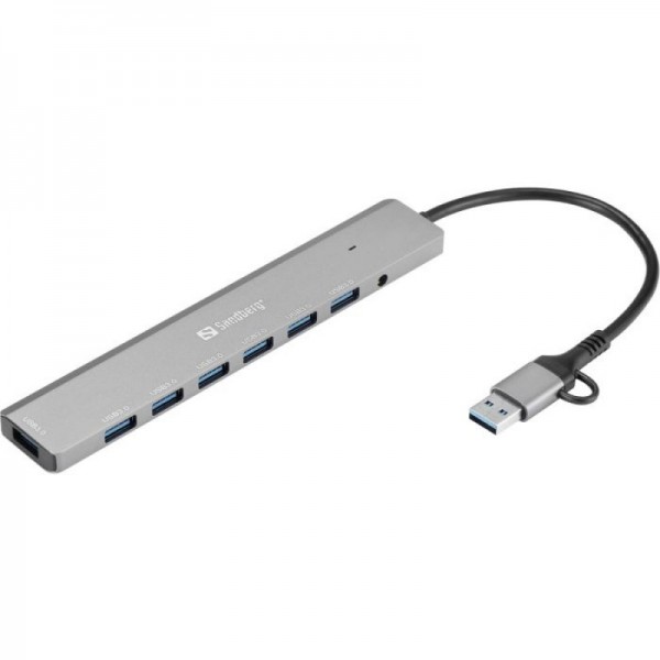 Sandberg USB-C/A v 7 x USB 3.0 Hub