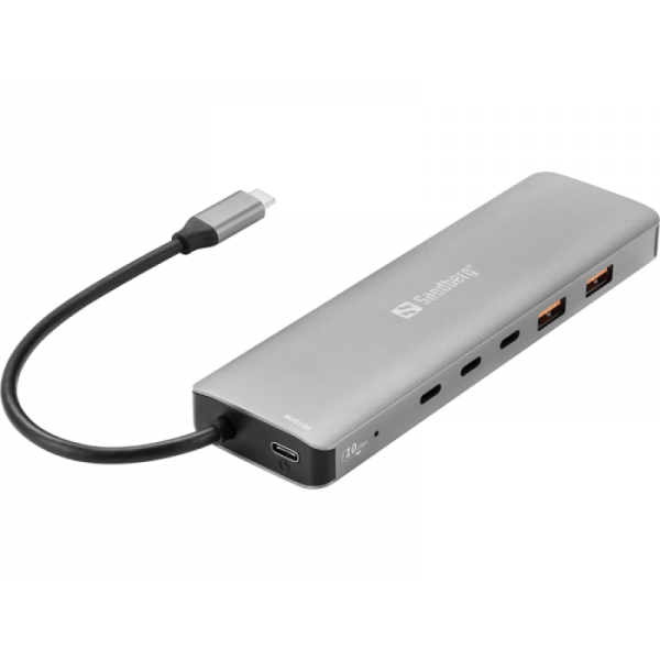 Sandberg USB-C to 5xUSB-C+2xUSB-A 100W priklopna postaja Sandberg USB-C to 5xUSB-C+2xUSB-A 100W priklopna postaja