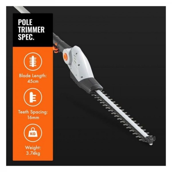 VonHaus akumulatorske teleskopske škarje za grmičevje G-Series